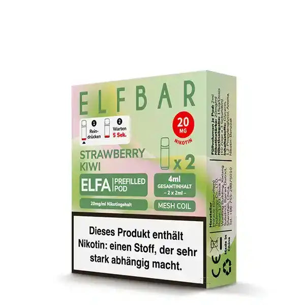 ELFA PODS Strawberry Kiwi Verpackungsproduktbild