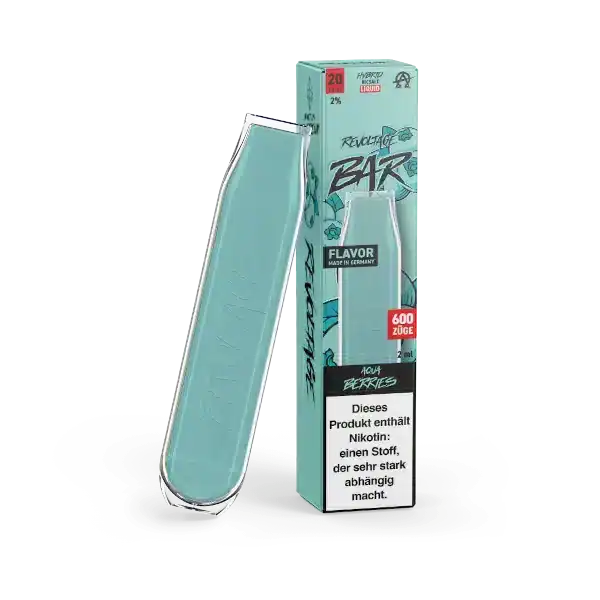Revoltage Aqua Berries Produktbild Vape mit Verpackung