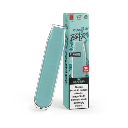 Revoltage Aqua Berries Produktbild Vape mit Verpackung