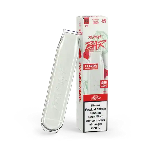 Revoltage White Melon Produktbild Vape mit Verpackung