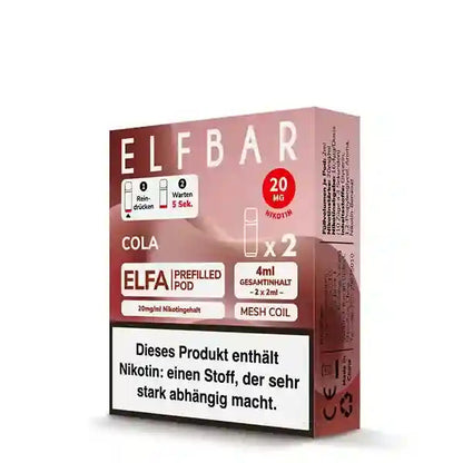 ELFA PODS Cola Prefilled Verpackung Produktbild