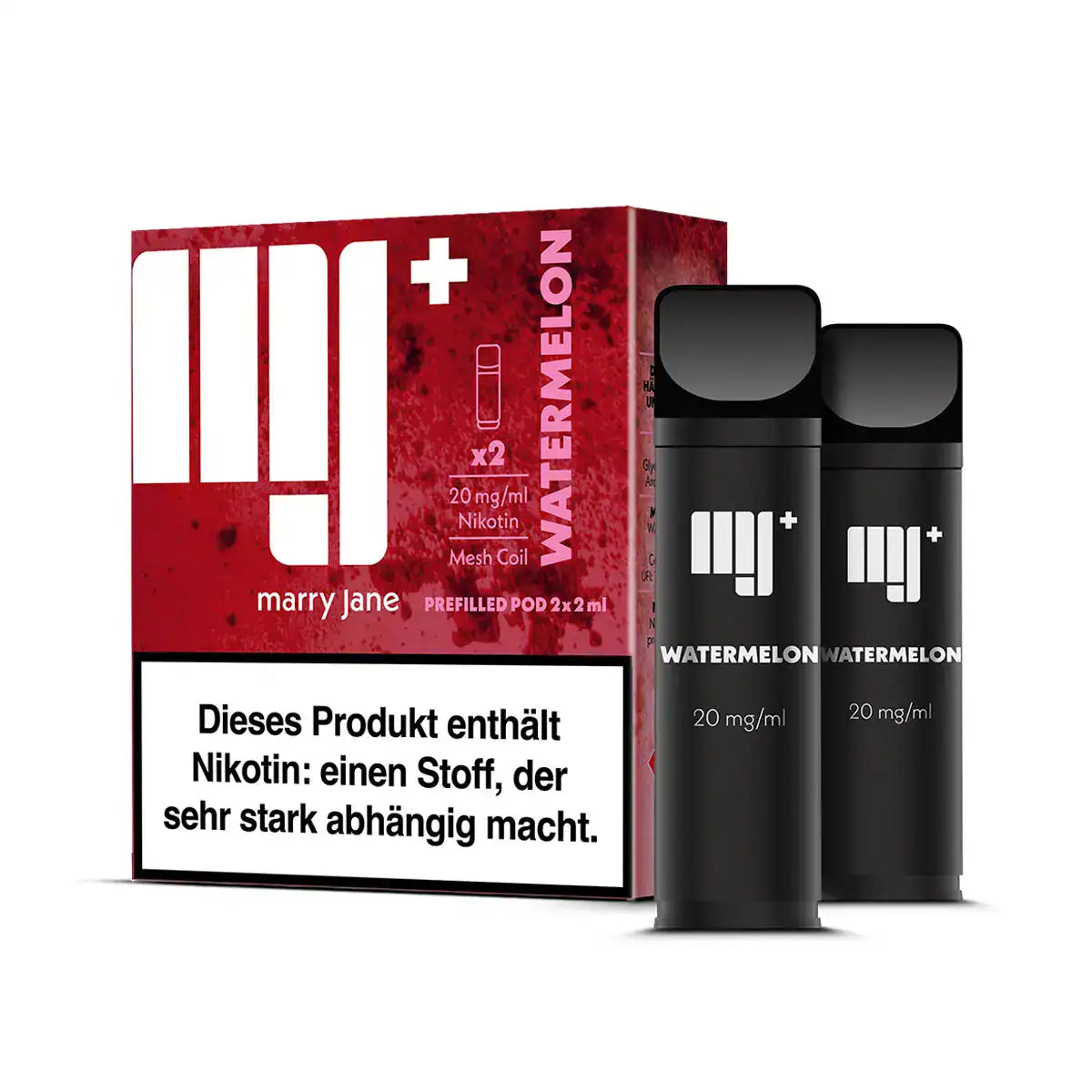 Marry Jane Pods Watermelon, 2er Pack mit dem Geschmack von Wassermelone