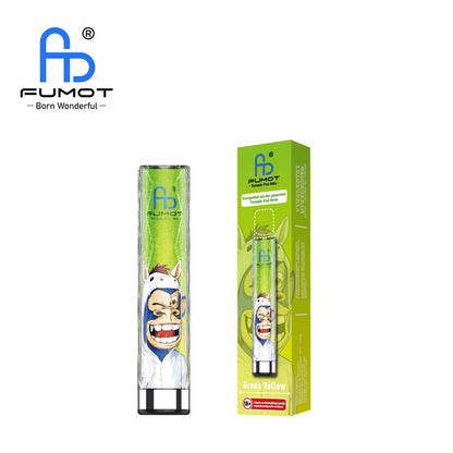 Fumot Tornado Pod Akku Green Yellow Basisgerät für Tornado Pod System mit grün-gelbem Design.