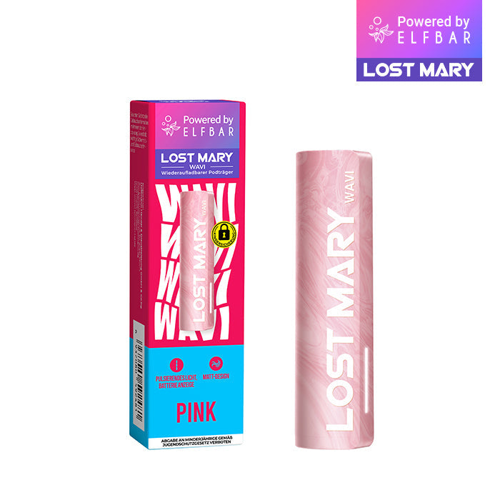 Lost Mary Wavi Basisgerät Pink wiederaufladbarer Podträger für Lost Mary Wavi Pods mit pinkem Design.