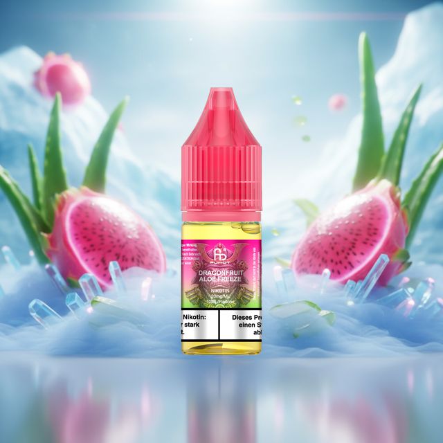 Das spektakuläre RandM Tornado Liquid Dragonfruit Aloe Freeze (10ml) auf Eis. Erstklassiges Design für ein einzigartiges Dampferlebnis.