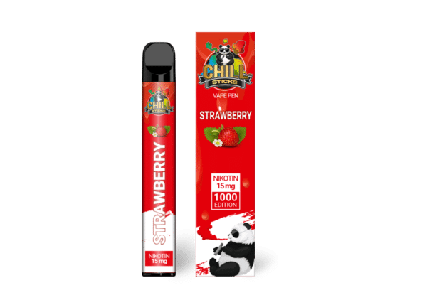 Chillsticks Strawberry Produktbild mit Vape