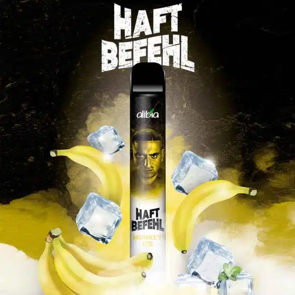 Haftbefehl Monkey Ice Produktbild mit Bananen und Eiswürfeln abgebildet