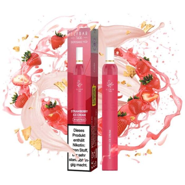 Elfbar T600 Strawberry Ice Cream - 20mg/ml