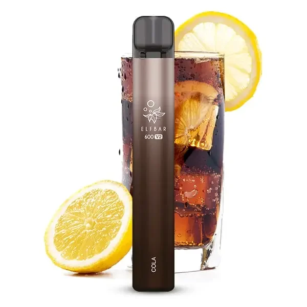 Elfbar V2 Cola mit Cola und Zitrone im Hintergrund