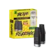 Bild mit Revoltage Yellow Raspberry Pods nikotinfrei im Hintergrund ist die Verpackung.