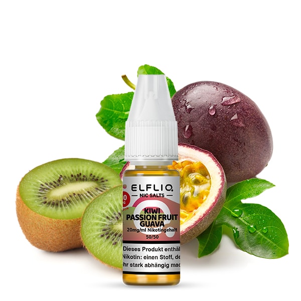 Elfliq Kiwi Passion Fruit Guava E-Liquid by Elfbar