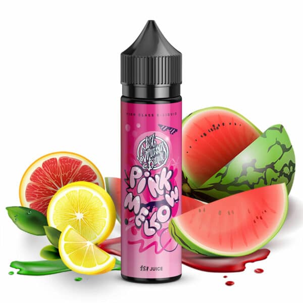 Bild mit 187 Liquid Pink Mellow im Hintergrund sind Wassermelonen und Zitronen.