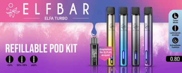 Elfa Turbo Refillable Pod Kit bei WorldWideVapes.de