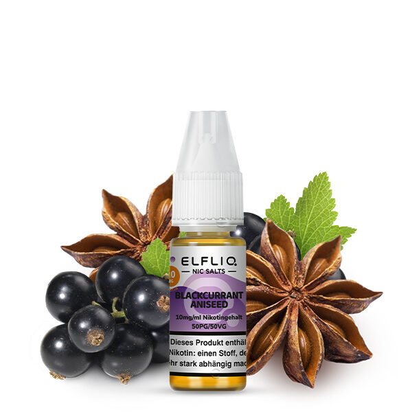 10ml Elfliq Blackcurrant Aniseed mit 20 mg/ml nikotinstärke by Elf Bar