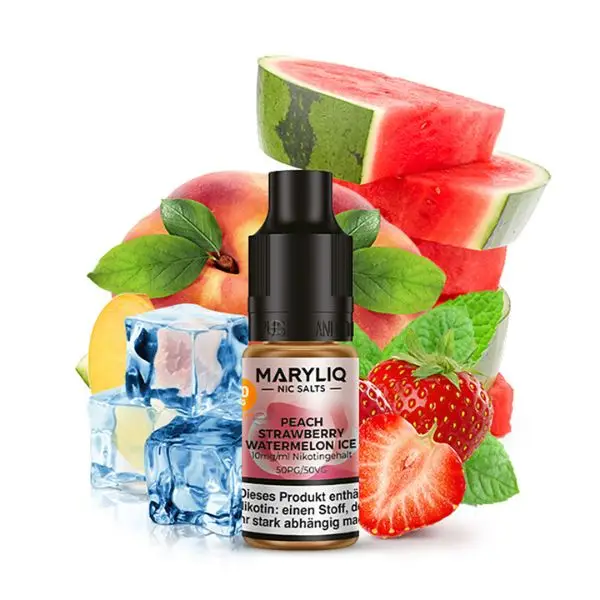 10ml Maryliq Peach Strawberry Watermelon mit 20 mg/ml nikotinstärke by Elf Bar