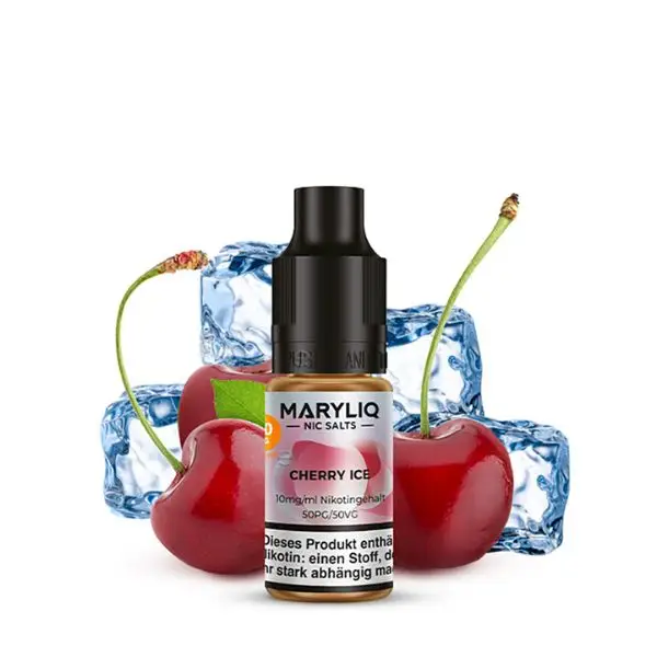 10ml Maryliq Cherry Ice mit 20 mg/ml nikotinstärke by Elf Bar mit Verpackung.