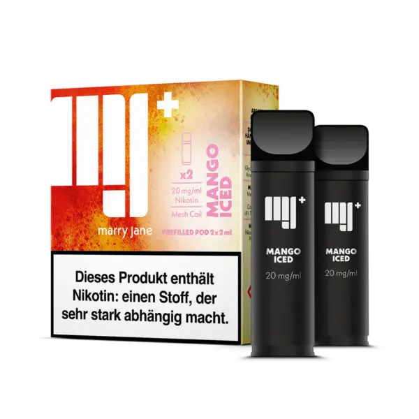 Marry Jane Pods Mango Iced, 2er Pack mit dem Geschmack von Mango Ice