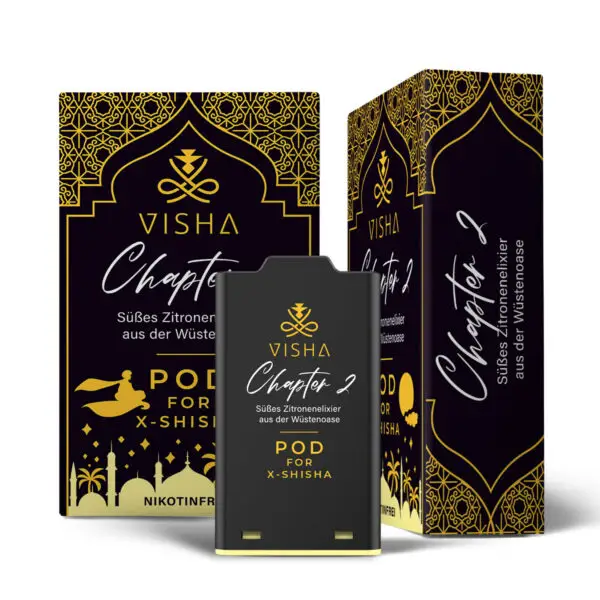 Visha X-Bar Shisha Pod Süßes Zitronenelixier - 0 mg/ml