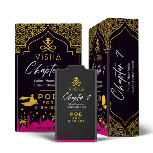 Visha X-Bar Shisha Pod Falim und Erdbeere