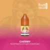 Das Bild zeigt eine Flasche des RandM Tornado E-Liquid - Cherry E-Liquids mit einer Nikotinstärke von 20mg/ml. Die Flasche enthält 10ml Liquid und präsentiert den intensiven, fruchtigen Geschmack von Kirschen. Der Hintergrund zeigt einen Farbverlauf von Pink zu Orange, und im oberen Bereich des Bildes ist das RandM Tornado-Logo sichtbar.