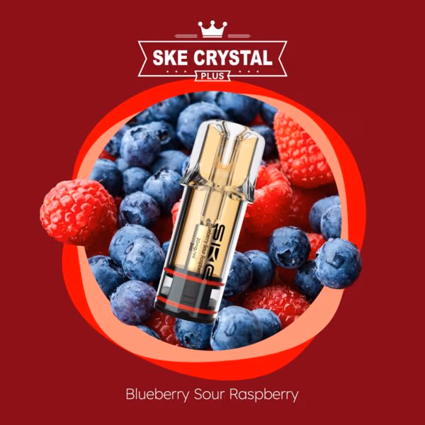 SKE Crystal Plus Pod – Geschmack Blueberry Sour Raspberry mit kräftigem Beerenmix und einer sauren Note