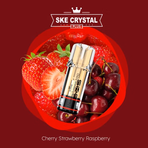 Crystal Plus Pod Cherry Strawberry Raspberry – 20 mg/ml mit Kirsche, Erdbeere und Himbeere im fruchtigen Pod-Mix