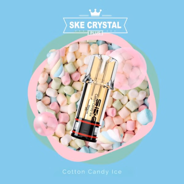 Crystal Plus Pod Cotton Ice – 20 mg/ml mit Zuckerwatte-Geschmack und kühlender Frische in kompakter E-Zigarette