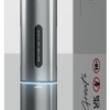 IVG Air 4 in 1 Basisgerät Silver: Silberner Vape-Pen mit austauschbaren Pods, verpackt in einer weißen und grauen Schachtel mit "4in1"-Aufdruck und Nikotinwarnhinweis.