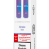 IVG Air Pods Grape Ice – 20 mg/ml: Weiße Packung mit lila Pods, 20mg Nikotin, Grape Ice, Nikotinwarnung.