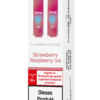 IVG Air Pods Strawberry Raspberry Ice – 20 mg/ml: Weiße Packung mit pinken Pods, 20mg Nikotin, Strawberry Raspberry Ice, Nikotinwarnung.