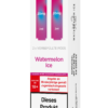 IVG Air Pods Watermelon Ice – 20 mg/ml: Weiße Packung mit pinken Pods, 20mg Nikotin, Watermelon Ice, Nikotinwarnung.