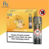 RandM Tornado Pods Lemon & Lime – 20 mg/ml: Gelb-grüner Pod mit Zitronen- und Limettengeschmack, Logo und 20mg Nikotin, umgeben von Zitronen- und Limettenscheiben.