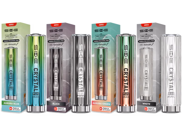 SKE Crystal Plus Max Basisgerät – leistungsstarker 850 mAh Akku, kompatibel mit Crystal Plus Pods, stylisches Design in verschiedenen Farben – Produktabbildung