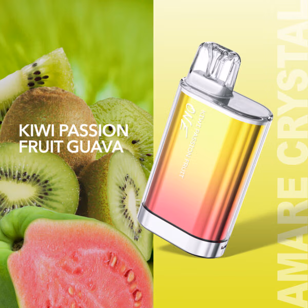 Amare Crystal One Einweg E-Zigarette – Sorte Kiwi Passion Fruit Guava mit exotischer Fruchtmischung aus Kiwi, Passionsfrucht und Guave