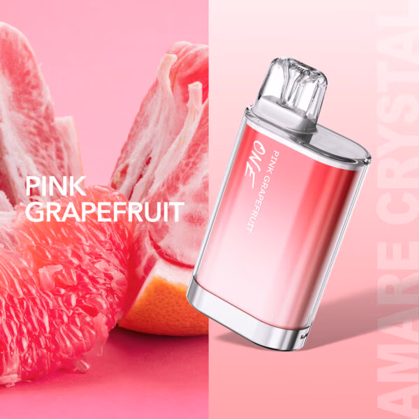 Amare Crystal One Einweg E-Zigarette – Geschmack Pink Grapefruit mit herber Zitrusfrische und leicht bitter-süßer Grapefruitnote für ein belebendes Dampferlebnis