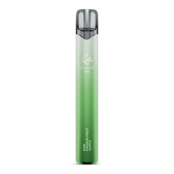 ELFBAR 800 Kiwi Passion Fruit Guava Einweg E-Zigarette ohne Verpackung – frisches hellgrünes Design, 800 Züge, tropischer Mix aus Kiwi, Passionsfrucht und Guave, 20 mg/ml Nikotin
