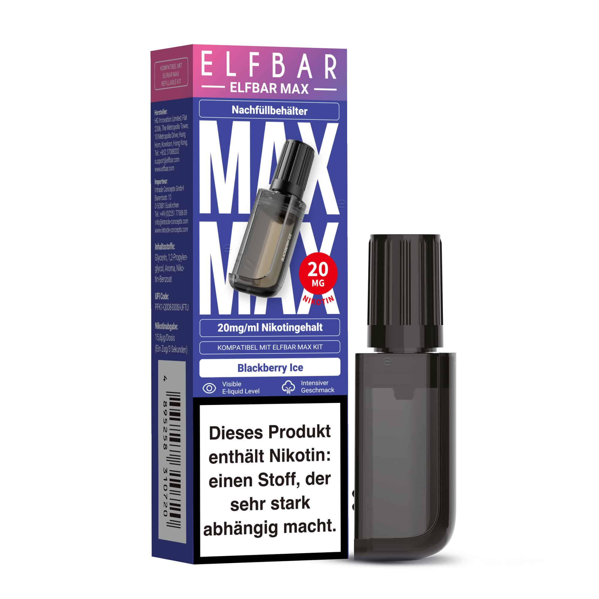 Elfbar MAX Blackberry Ice 20 mg/ml - Image 2