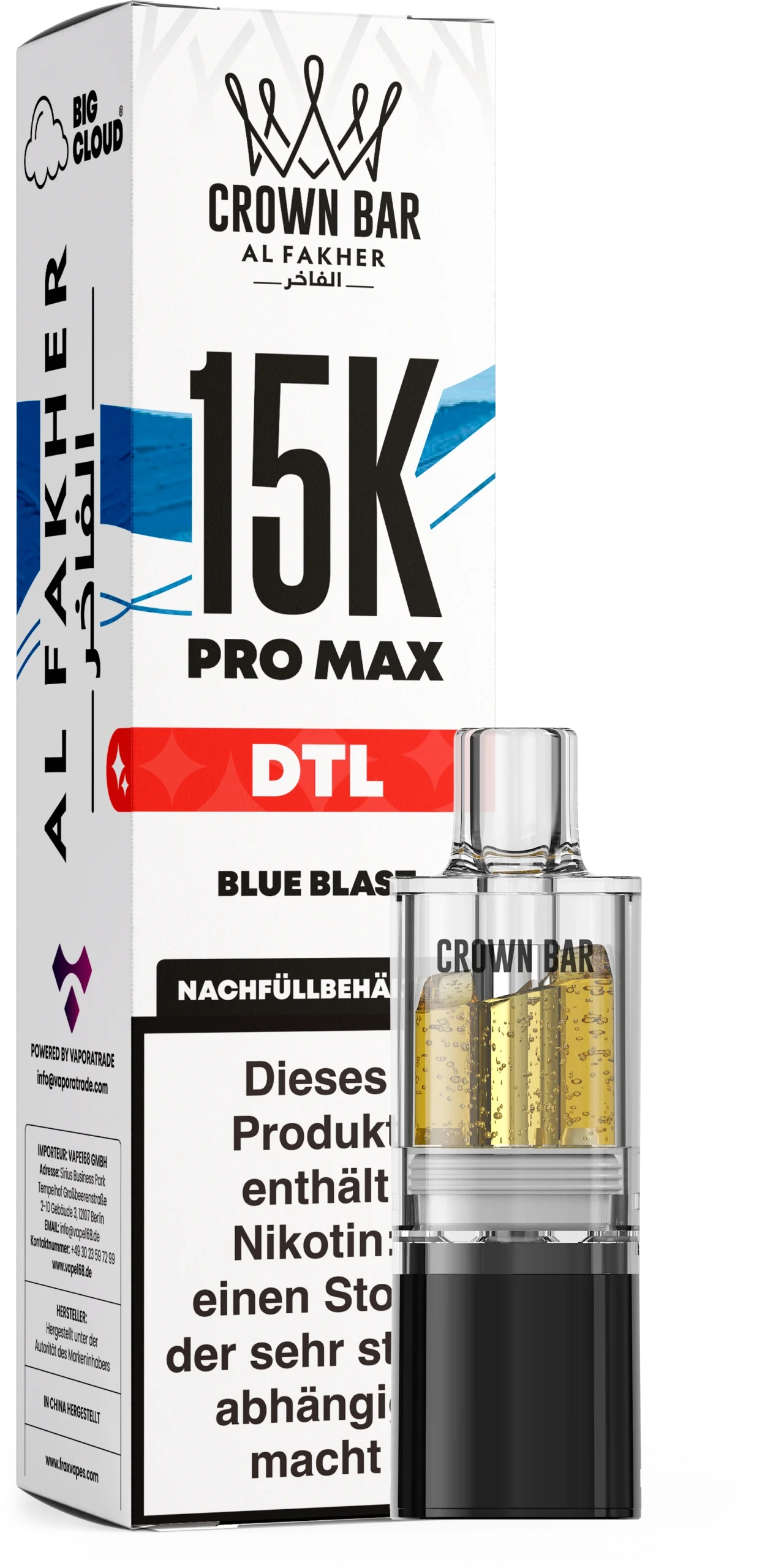 Al Fakher 15K Pro Max DTL Pod – Blue Blast 6 mg Nikotin