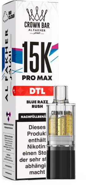 Al Fakher 15K Pro Max DTL Pod Blue Razz Rush