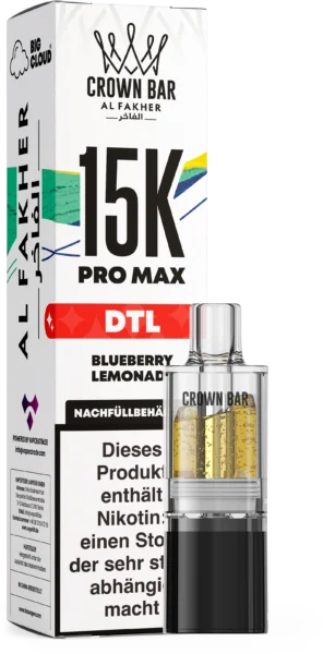 Al Fakher 15K Pro Max DTL Pod Blueberry Lemonade