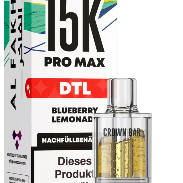Al Fakher 15K Pro Max DTL Pod – Blueberry Lemonade 6 mg Nikotin
