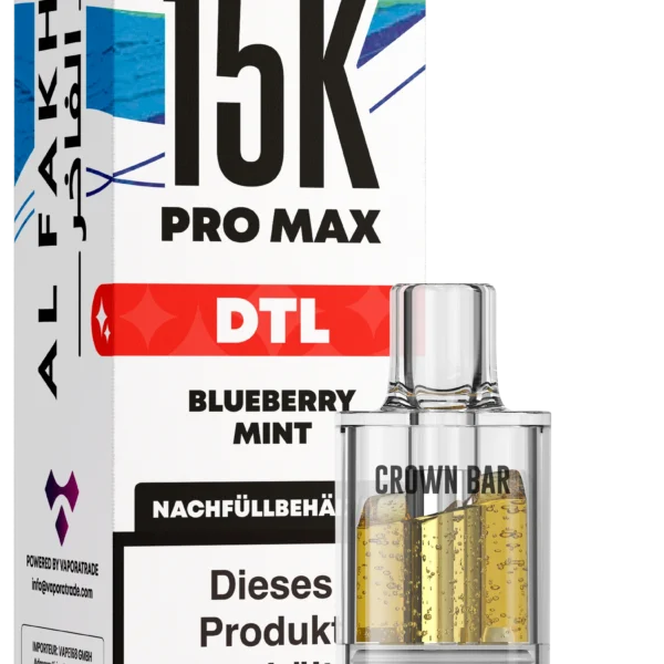 Al Fakher 15K Pro Max DTL Pod – Blueberry Mint 6 mg Nikotin