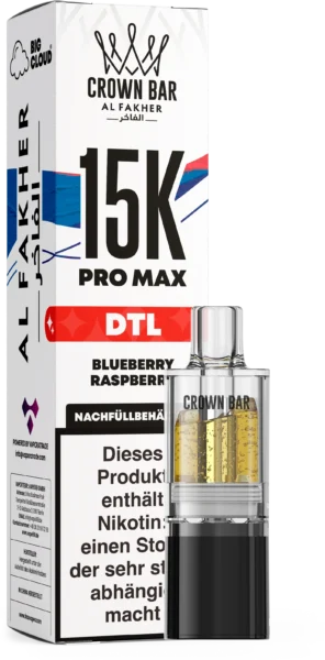 Al Fakher 15K Pro Max DTL Pod Blueberry Raspberry