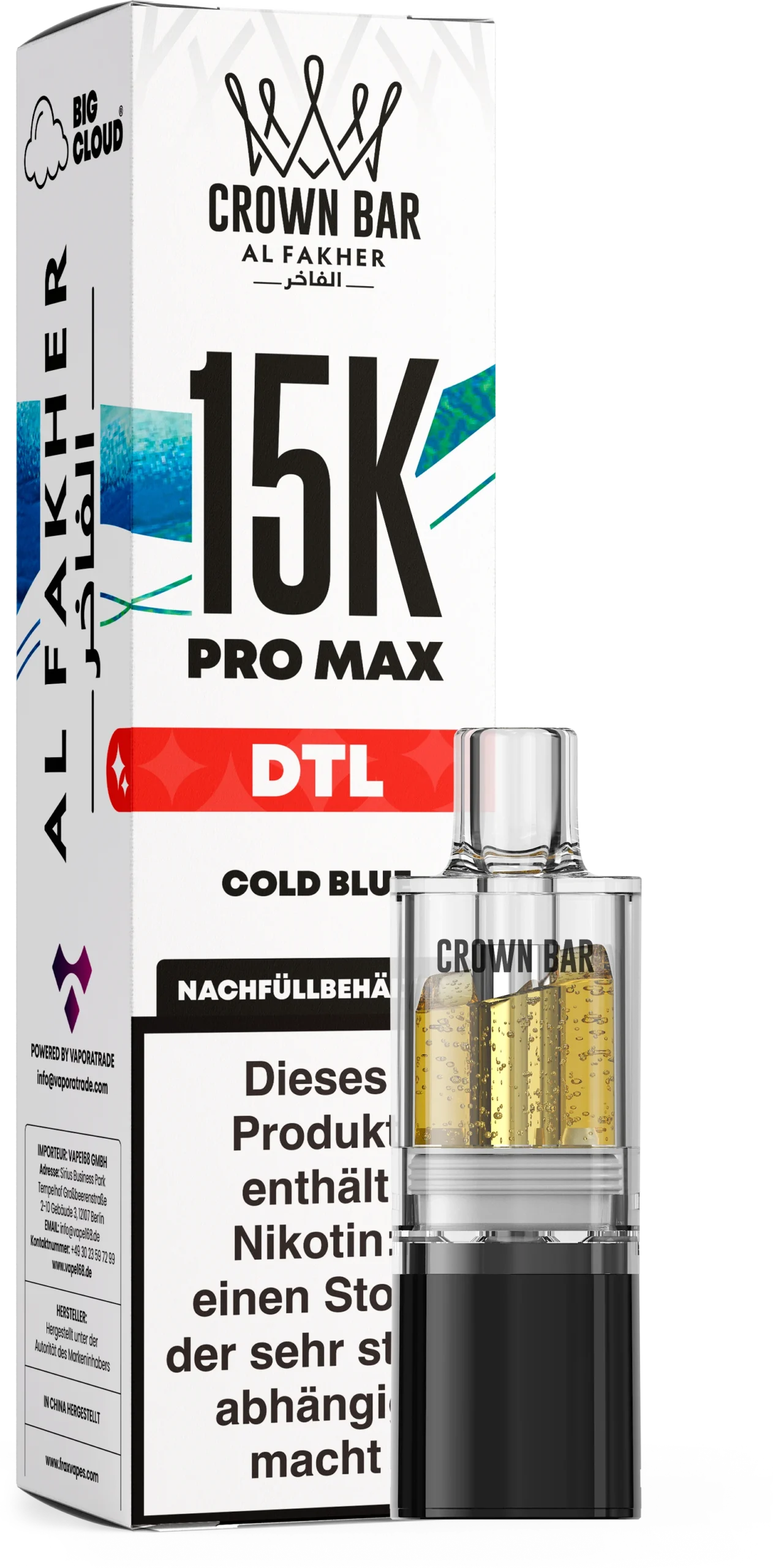 Al Fakher 15K Pro Max DTL Pod – Cold Blue 6 mg Nikotin