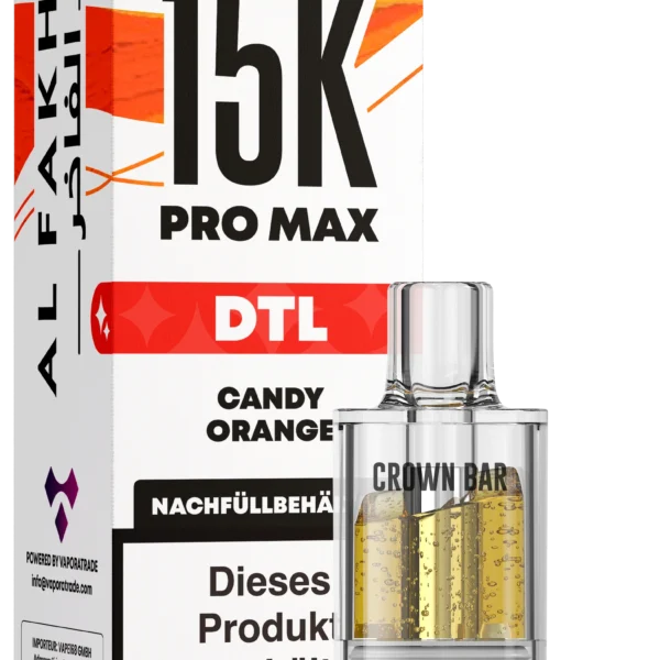 Al Fakher 15K Pro Max DTL Pod – Candy Orange 6 mg Nikotin