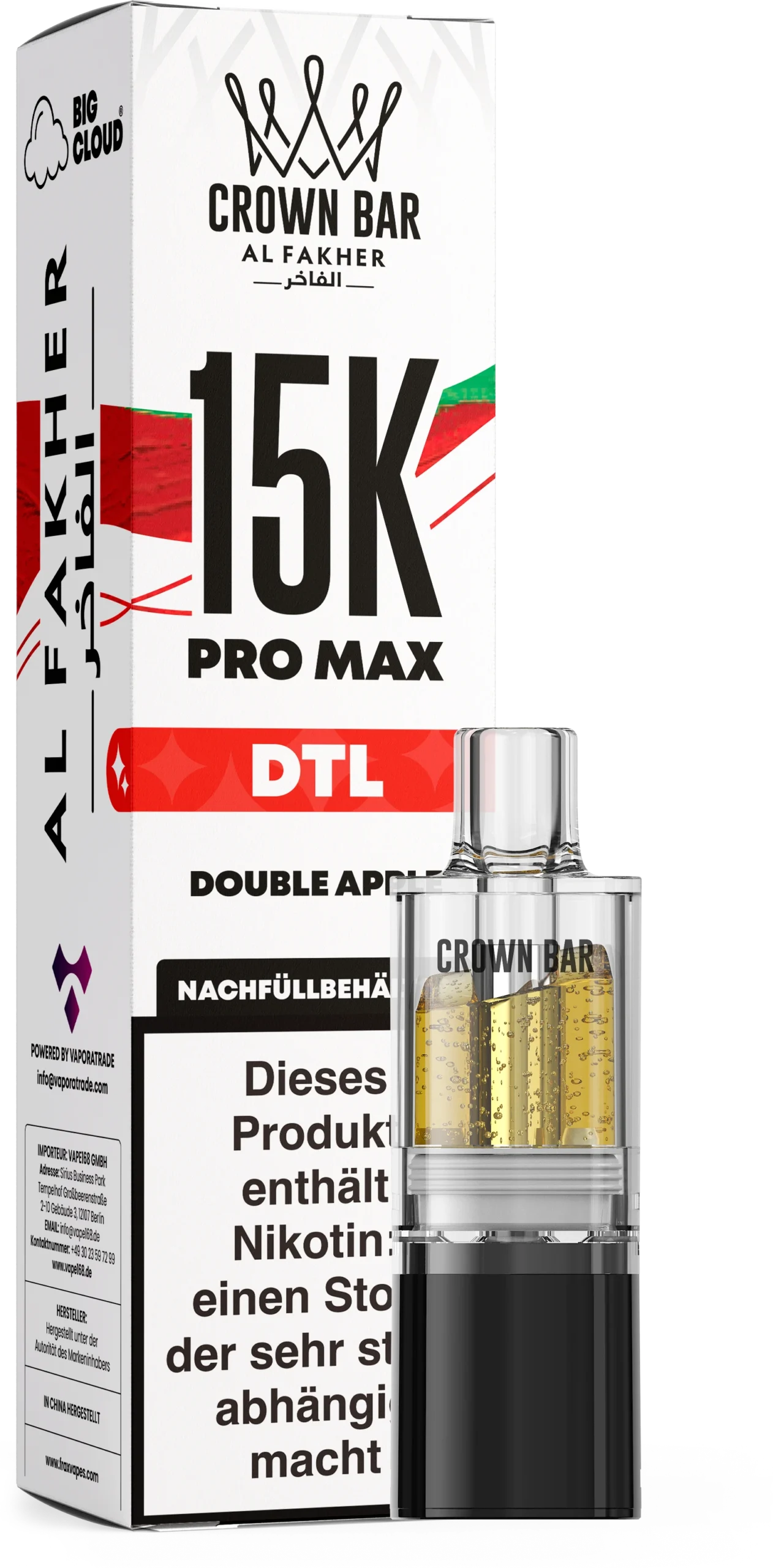 Al Fakher 15K Pro Max DTL Pod – Double Apple 6 mg Nikotin