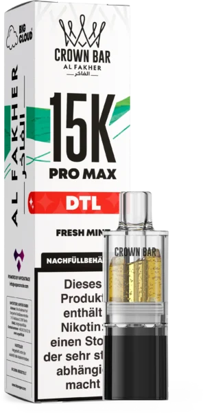 Al Fakher 15K Pro Max DTL Pod Fresh Mint