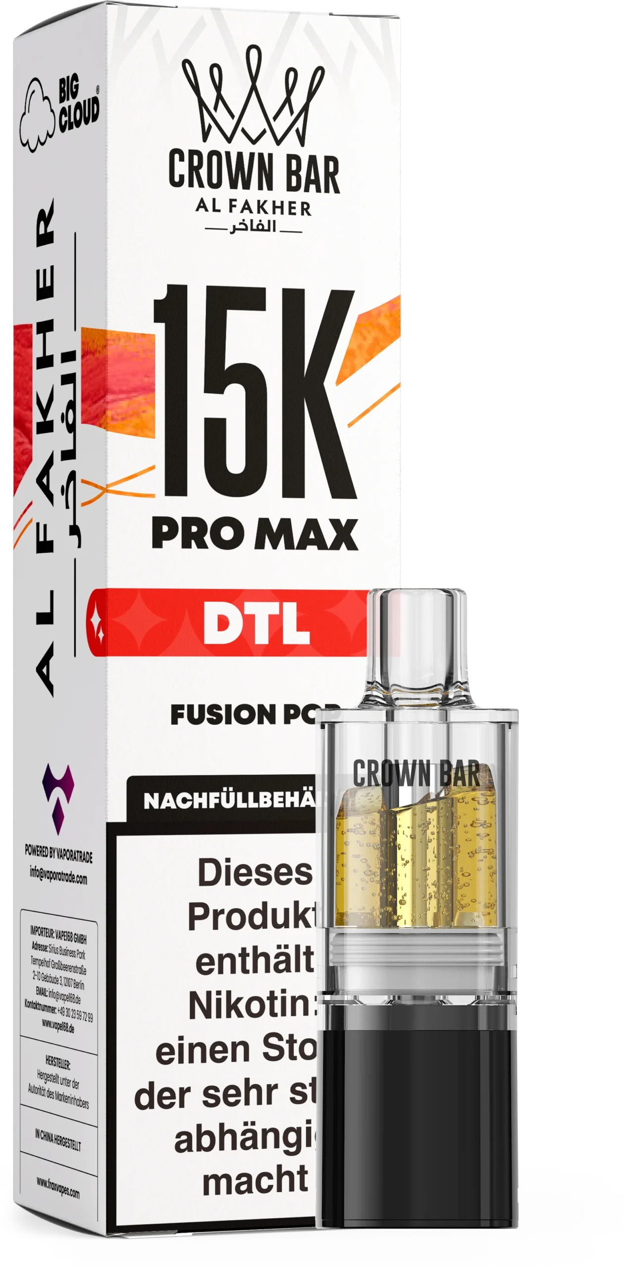 Al Fakher 15K Pro Max DTL Pod – Fusion Pop 6 mg Nikotin