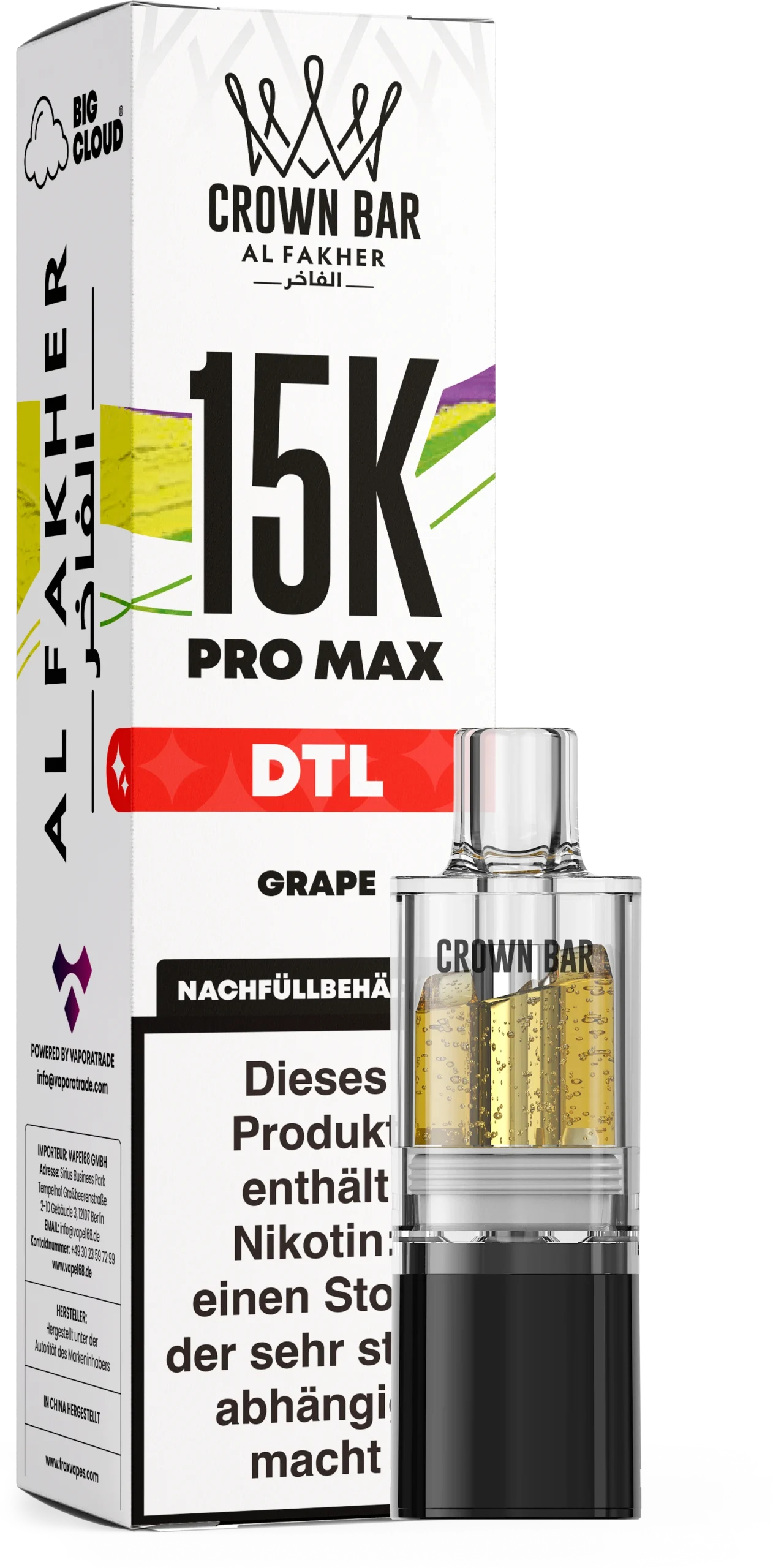 Al Fakher 15K Pro Max DTL Pod – Grape 6 mg Nikotin