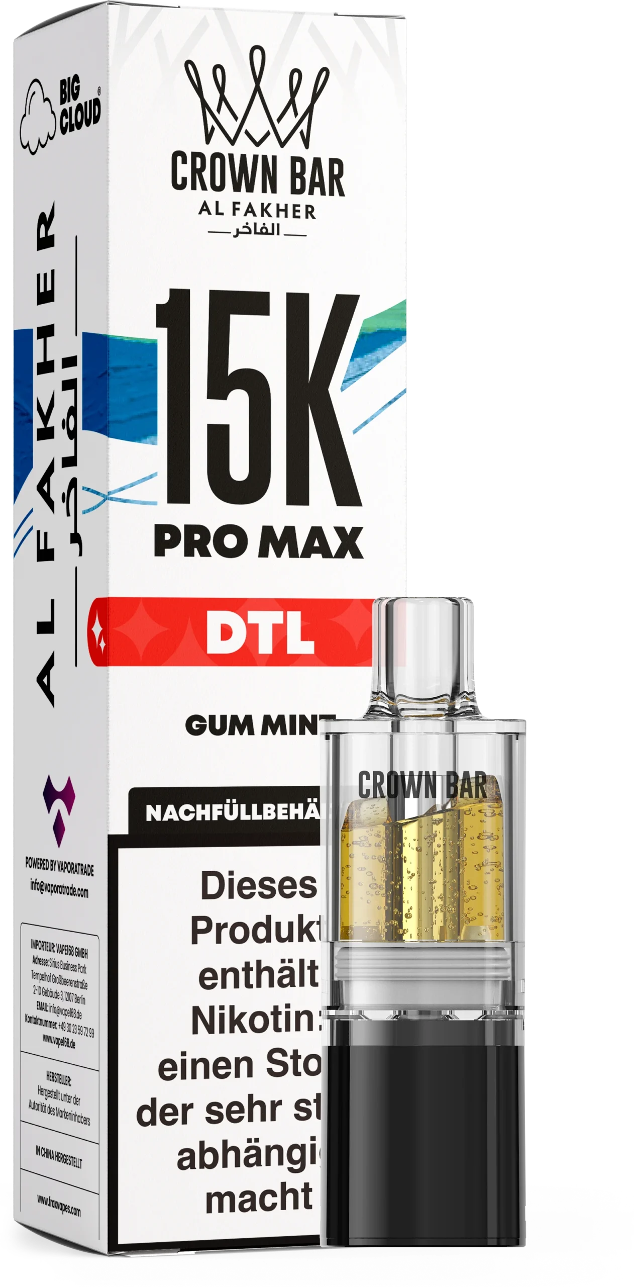 Al Fakher 15K Pro Max DTL Pod – Gum Mint 6 mg Nikotin